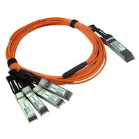 Mikrobits QSFP+ Active Optical Breakout Cable 40G 3 Meter