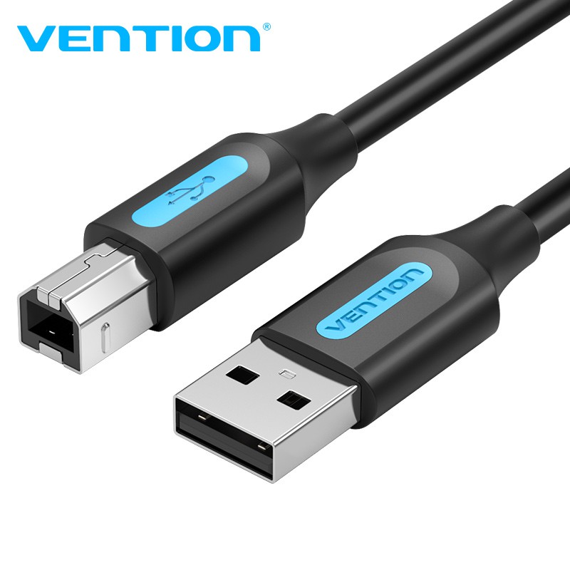 Vention Kabel USB Printer USB 2.0 A Male to B Male Cable 10M Black PVC Type - COQBL